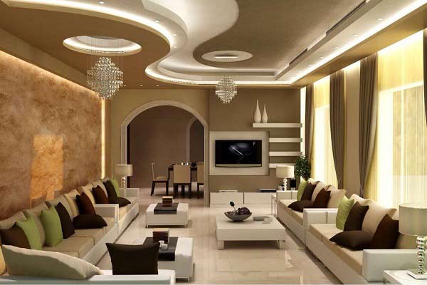 ترکیب رنگ نور سقف